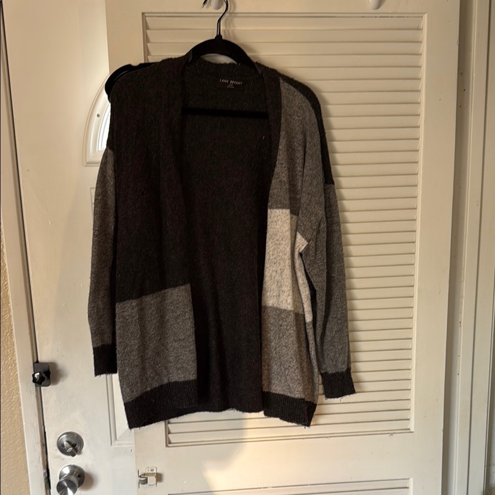 Color Block Open Front Cardigan